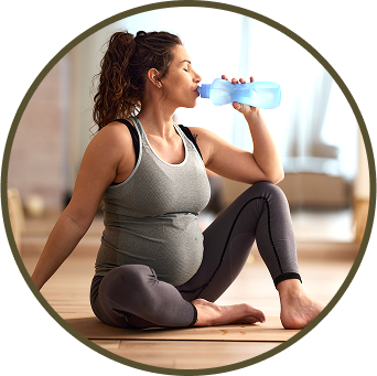 A surrogate mother (gestational carrier) staying healthy